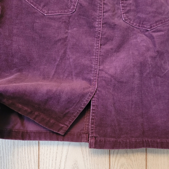 LL Bean Plum Purple Corduroy 💜 Skirt - Picture 4 of 8